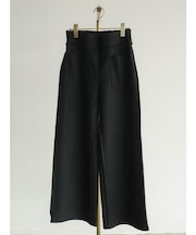 フロントポケットウールワイドパンツ(black,moku gray,enji,turquoise)