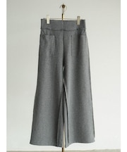 フロントポケットウールワイドパンツ(black,moku gray,enji,turquoise)