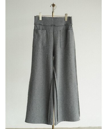 フロントポケットウールワイドパンツ(black,moku gray,enji,turquoise)