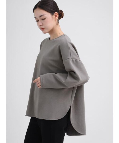 【保温・２wayストレッチ】裏起毛ドルマンスリーブトレーナー