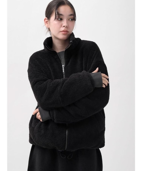 保温・2wayストレッチ】スタンドカラーボアブルゾン｜メドックの通販