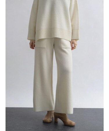 【新潟】パイル地リバーシブルニットポケットワイドパンツ