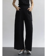 【新潟】パイル地リバーシブルニットポケットワイドパンツ