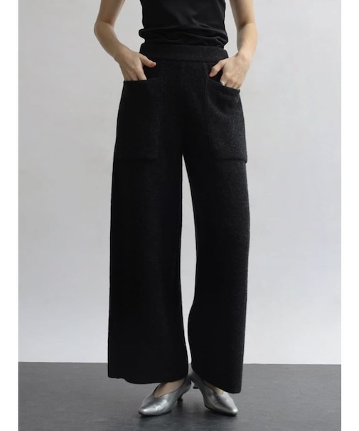 【新潟】パイル地リバーシブルニットポケットワイドパンツ