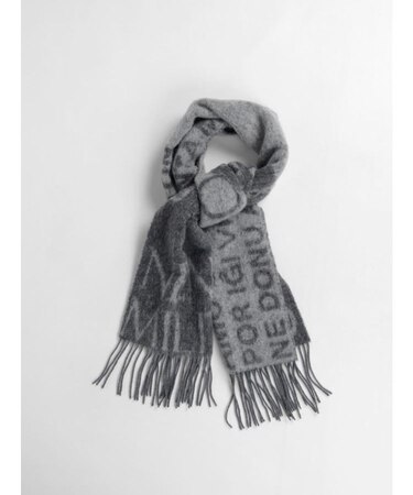 アルパカシャギーロゴロングマフラー