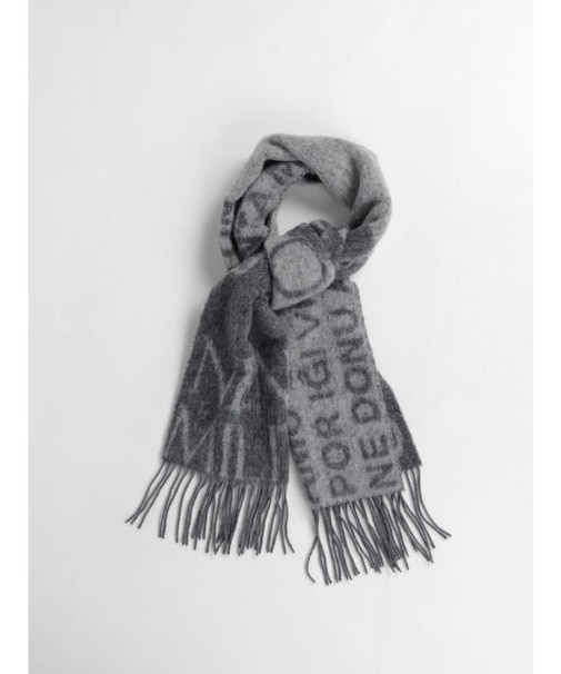 アルパカシャギーロゴロングマフラー