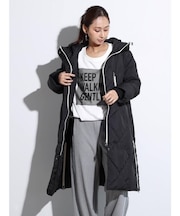 キルティングダウンコート