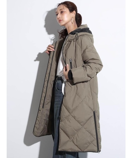 キルティングダウンコート