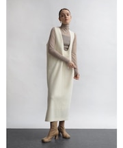 圧縮ウールUネックワンピース