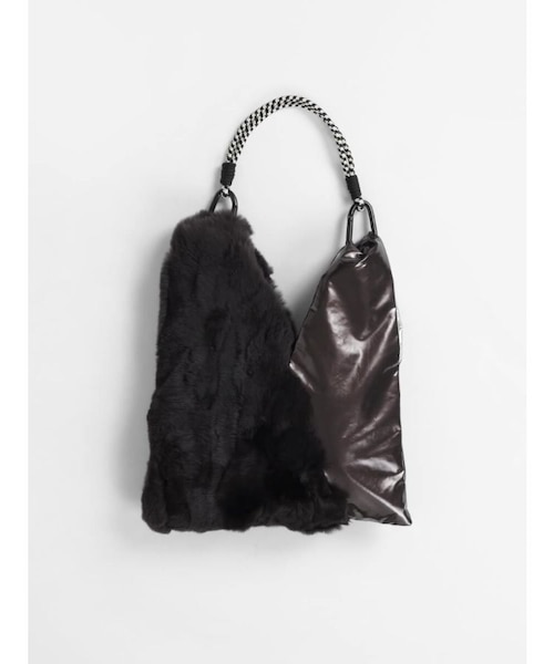 FUR×METALLIC TRIANGLE TOTEBAG｜メドックの通販｜&mall（アンドモール