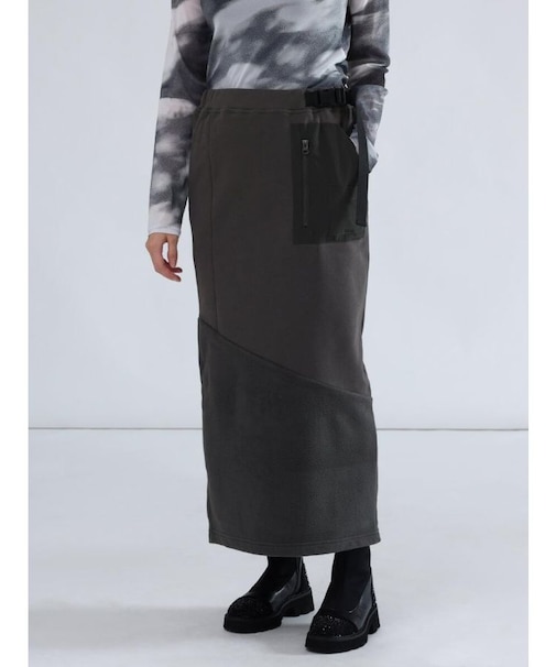 異素材MIXフリースタイトスカート