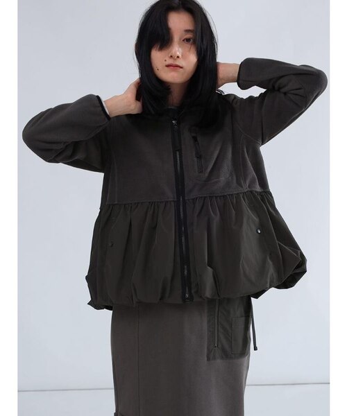 LASUD バルーンヘムフリースジップジャケット　新品 バルーンヘムフリースジップジャケット｜メドックの通販｜&mall