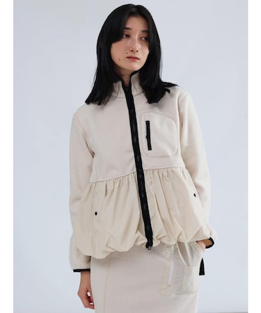 バルーンヘムフリースジップジャケット