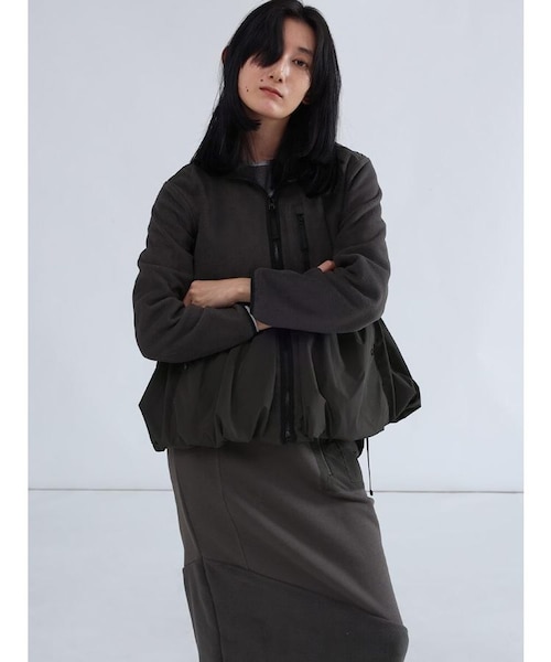LASUD バルーンヘムフリースジップジャケット　新品 バルーンヘムフリースジップジャケット｜メドックの通販｜&mall