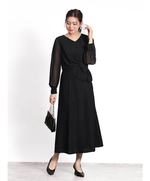 MEDOC　メドック　ドット柄リボンワンピース　じゅん MEDOC メドック ドット柄リボンワンピース じゅん MEDOC メドック