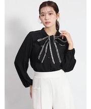 フリンジリボンブラウス