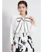 フリンジリボンブラウス