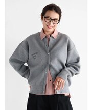 ロゴ刺繍カーディガン