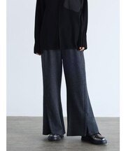 ウール混ラインフレアパンツ