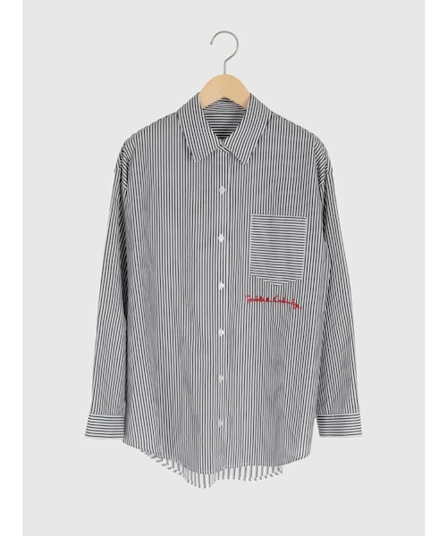 ロゴデザインストライプシャツ｜メドックの通販｜&mall（アンドモール