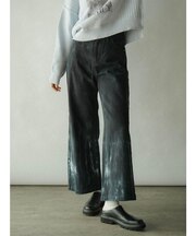 バックボタンタイダイ柄デニムパンツ