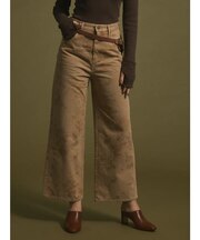 ボタニカルパターンワイドデニム