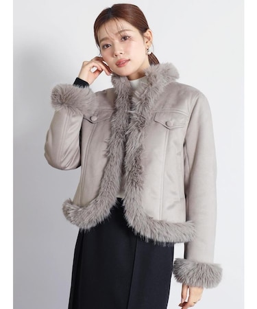 フェイクムートンファートリミングジャケット