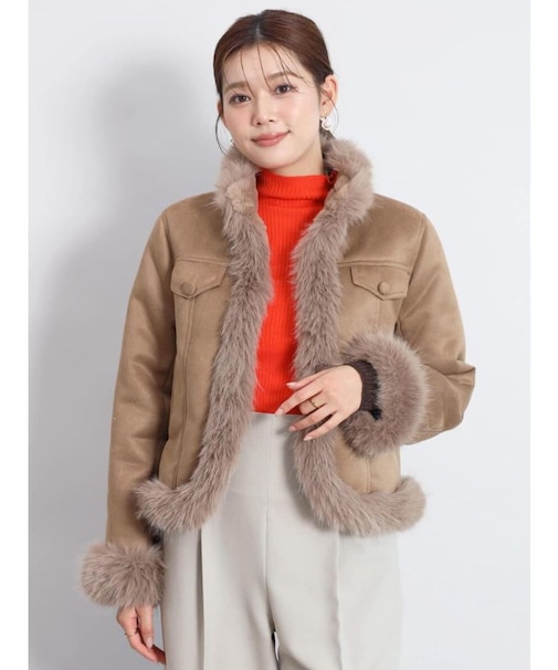 フェイクムートンファートリミングジャケット