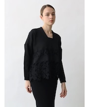 レースドッキングVネックニットPO