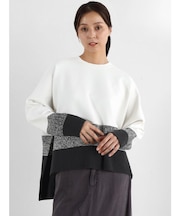 ニット切り替えボンディングプルオーバー