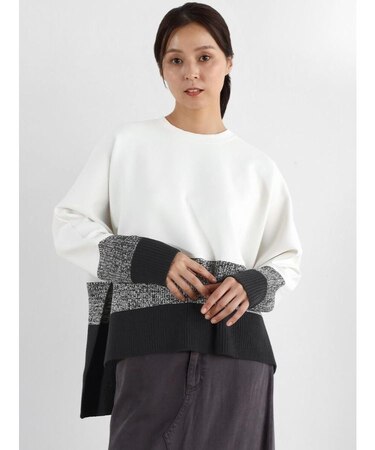 ニット切り替えボンディングプルオーバー