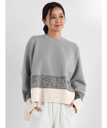 ニット切り替えボンディングプルオーバー