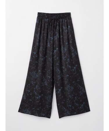 ニュアンスフラワープリントイージーワイドパンツ