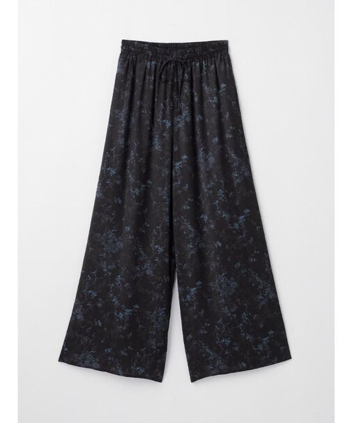 ニュアンスフラワープリントイージーワイドパンツ