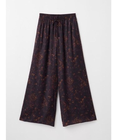 ニュアンスフラワープリントイージーワイドパンツ