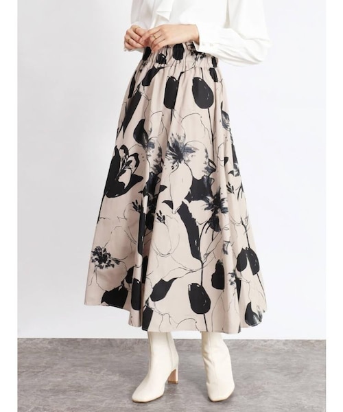 フラワープリントフレアスカート｜メドックの通販｜&mall（アンド