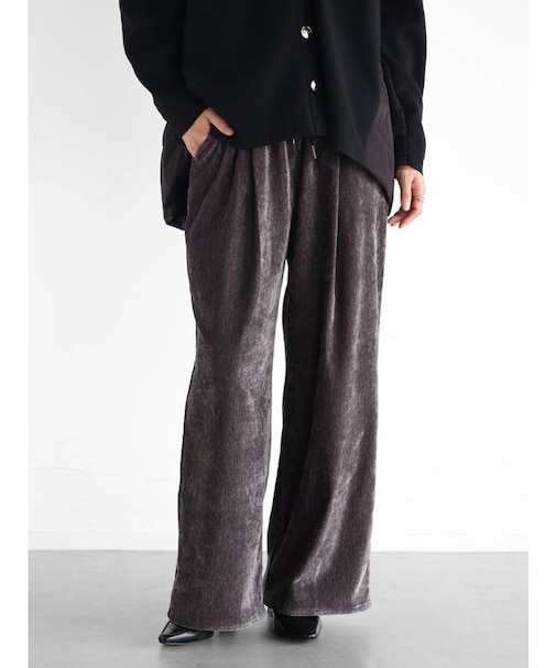 ベロアリラックスワイドパンツ