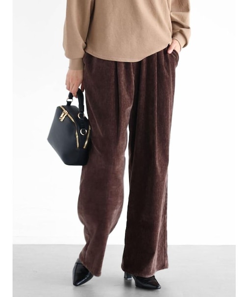 ベロアリラックスワイドパンツ