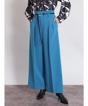 サークルバックルストレッチワイドパンツ