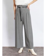 サークルバックルモダン千鳥ワイドパンツ