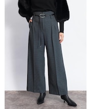 サークルバックルモダン千鳥ワイドパンツ