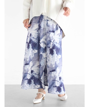 フラワープリントフレアスカート