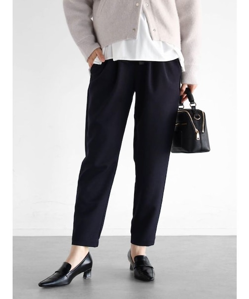 ウエストリボンテーパードパンツ