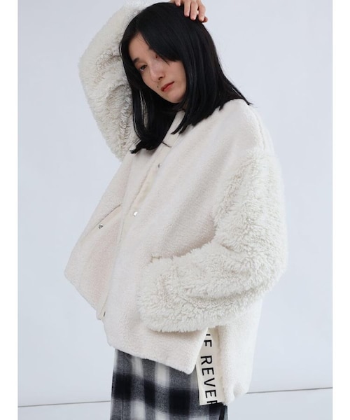 最終値下げ　人気完売カラー　myine ボリュームヘムブルゾン　ホワイト 最終値下げ 人気完売カラー myine ボリュームヘムブルゾン ホワイト