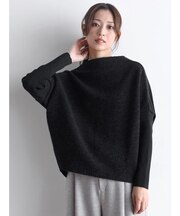 ドッキングスタイルボトルネックニット