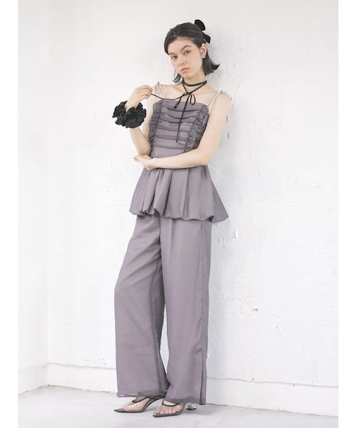 バルーンキャミブラウス＆パンツセットアップ