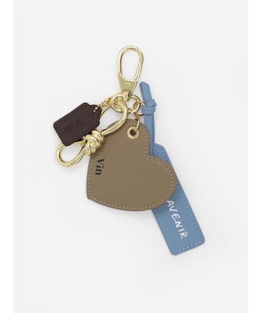 ハートレザータッチバッグチャーム