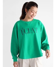 刺繍ロゴラウンドカットトレーナー