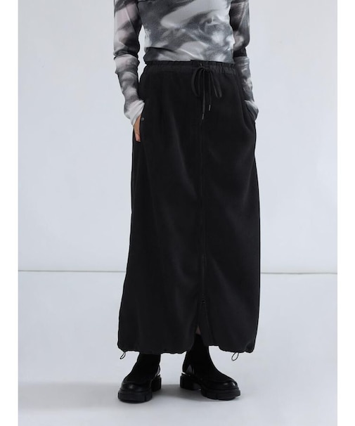 フロントジップフリーススカート