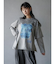 レースカラープリントレイヤードロングTシャツ